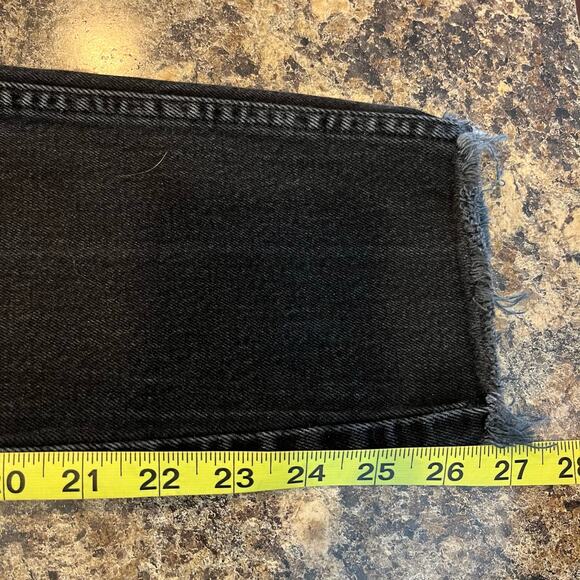 AMO Stix Crop Black Magic Color Jeans Raw Hem Size 26 - Picture 9 of 9